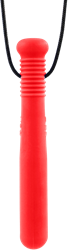 ARK Therapeutic collar mordedor juguete rojo para niños Lange, gladde kauwketting in honkbalknuppelvorm, geschikt voor stevige kauwers.