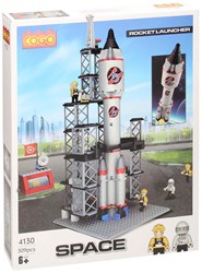 Set de construcción estación de lanzamiento cohete bloques juguete espacial 309pzs