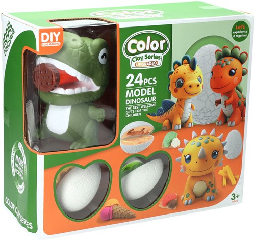 Albatros Hengelsport set de plastilina Dino con 4 botes y 24 piezas