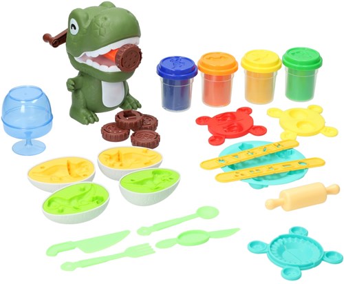Albatros Hengelsport set de plastilina Dino con 4 botes y 24 piezas-2