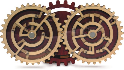 Recent Toys juego de ingenio Double Trouble - laberinto de madera marrón oro