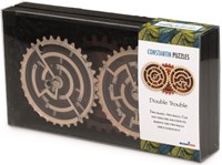 Recent Toys juego de ingenio Double Trouble - laberinto de madera marrón oro-2