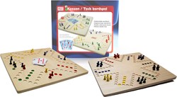 HOT Games juego de mesa Keezen de madera - Juego familiar para 4 a 6 personas
