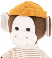 Orange Toys mono de peluche con gorro naranja - peluche mono-3
