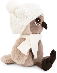 Orange Toys búho de peluche con gorro blanco y bufanda - juguete suave