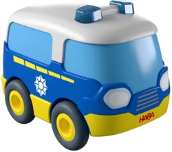 Haba coche de policía de juguete - plástico reciclado sostenible - desde 2 años