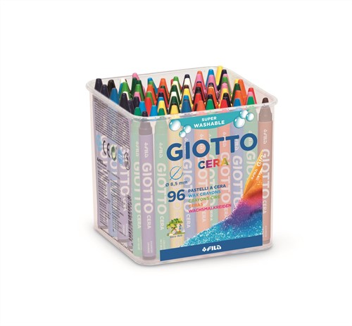 Giotto Pot Of 84 Wax Pastels Giotto