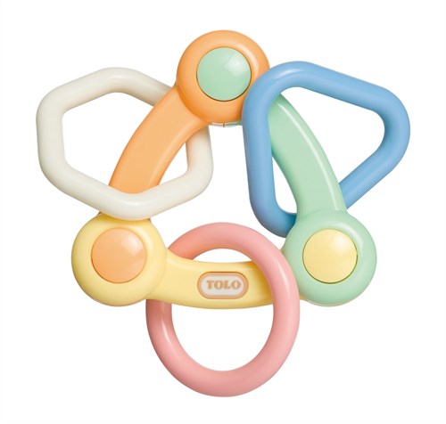 Tolo sonajero bebé triángulo - colores pastel - juguete educativo