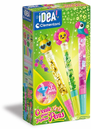 Clementoni kit creativo bolígrafos con purpurina - Juguete creativo para niños