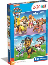 Clementoni puzzle Paw Patrol - 2x20 piezas puzzle de cartón para niños