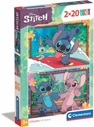 Clementoni puzzle Stitch 2x20 piezas - puzzle infantil cartón