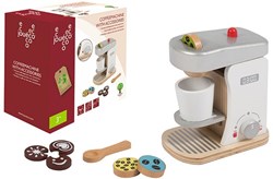 Jouéco cafetera de madera juguete con accesorios FSC sostenible