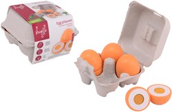 Jouéco set de huevos de madera - juguete educativo para niños