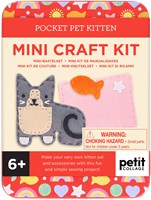 Petit Collage kit de manualidades gatito de fieltro - set de costura creativo para niños