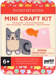 Petit Collage kit de manualidades gatito de fieltro - set de costura creativo para niños