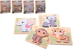 Jouéco puzzle de animales Wildies Family 4 piezas cartón desde 2 años