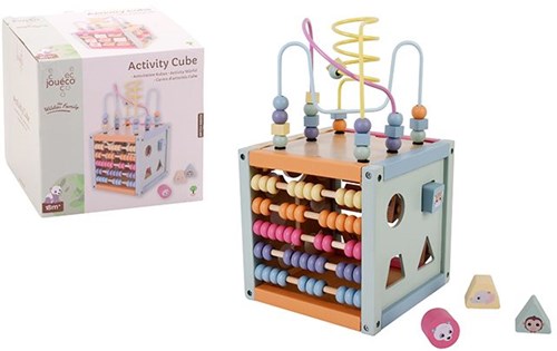 Jouéco cubo de actividades de madera The Wildies Family juguete educativo-2