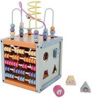 Jouéco cubo de actividades de madera The Wildies Family juguete educativo
