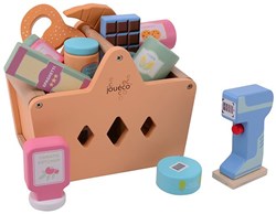 Johntoy cesta de la compra de madera con accesorios - Joueco juguetes - Madera FSC