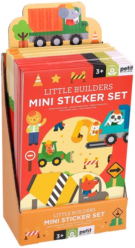 Petit Collage set de pegatinas constructores - pegatinas reutilizables para niños