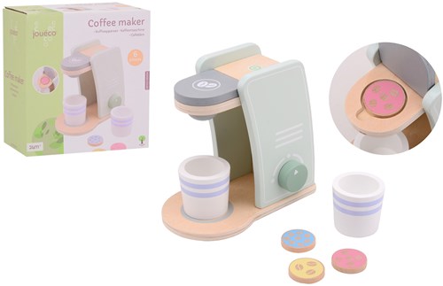 Jouéco cafetera de madera set barista juguete para niños