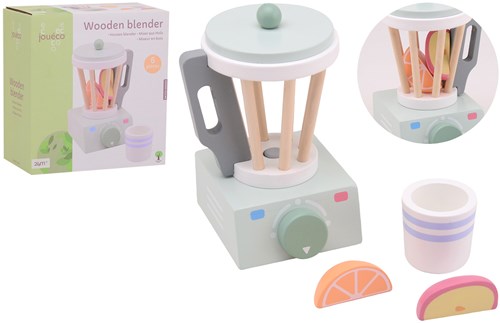 Jouéco licuadora de juguete de madera - accesorio de cocina colorido para niños