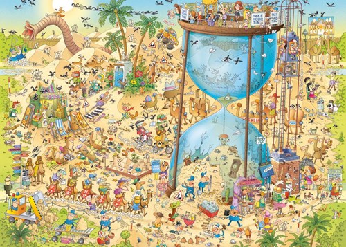 Heye puzzle Desert Habitat 1000 piezas Funky Zoo puzzle de dibujos animados