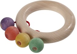 nic anillo de dentición madera orgánica multicolor juguete bebé