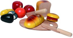 nic set desayuno juguete madera colorido 11 piezas para niños