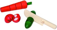 nic set de corte de verduras de madera - juguete educativo de cocina