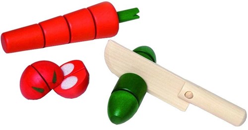 nic set de corte de verduras de madera - juguete educativo de cocina