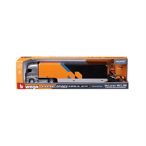 Bburago camión de juguete F1 McLaren MCL38 2024 Norris escala 1:43-2