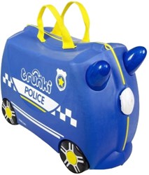 Trunki Maleta Infantil Ride On - Coche de Policía Percy con Pegatinas