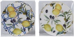 Decoris posavasos limón - accesorio de mesa alegre MDF set de 4