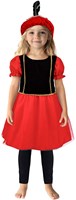 Pietenjurk disfraz infantil negro rojo talla 110-116 para fiesta