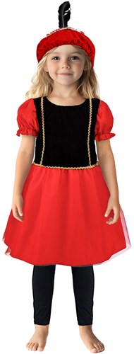 Pietenjurk disfraz infantil negro rojo talla 110-116 para fiesta