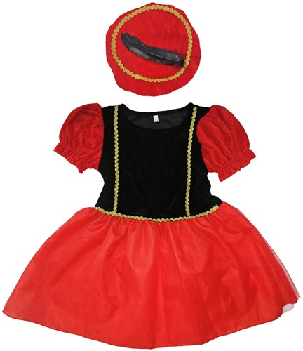 Pietenjurk disfraz infantil negro rojo talla 110-116 para fiesta-2