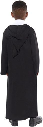 Disfraz infantil Harry Potter capa de mago con insignias de velcro negro 6-10 años-2