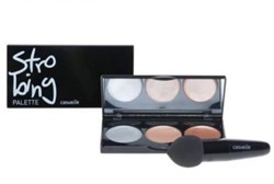 Casuelle set de polvos faciales maquillaje highlighter contour con esponja