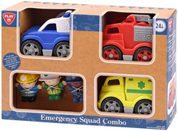 Play vehículos de emergencia set de juego con figuras - set de juguetes 6 piezas