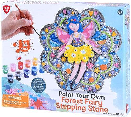 Play set de pintura hada del bosque para pintar en piedra juguete creativo 14 piezas