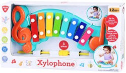 Play Xilófono juguete con notas musicales - instrumento musical colorido