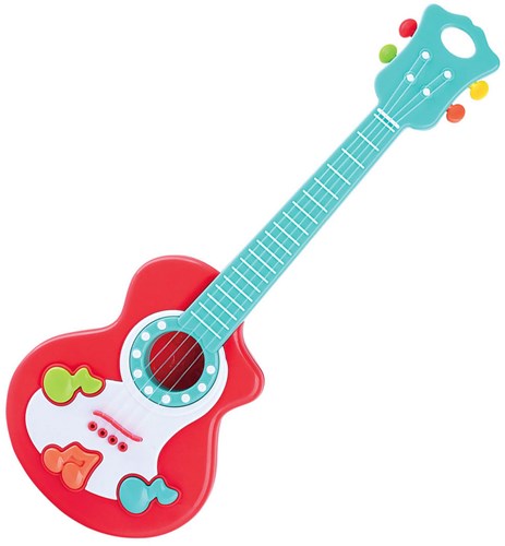 Playgo guitarra de juguete notas musicales roja - guitarra interactiva para niños-2