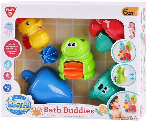 Playgo set de juguetes de baño animales marinos para bebés - amigos coloridos