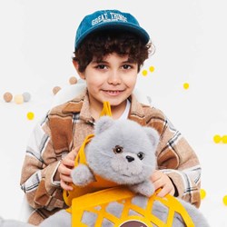Orange Toys peluche gato Milo gris 35 cm juguete suave