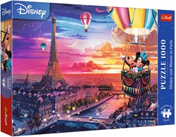 Trefl puzzle 1000 piezas - Mickey y Minnie en París - Premium Plus