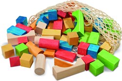 nic bloques de construcción de madera orgánicos - juguetes sostenibles