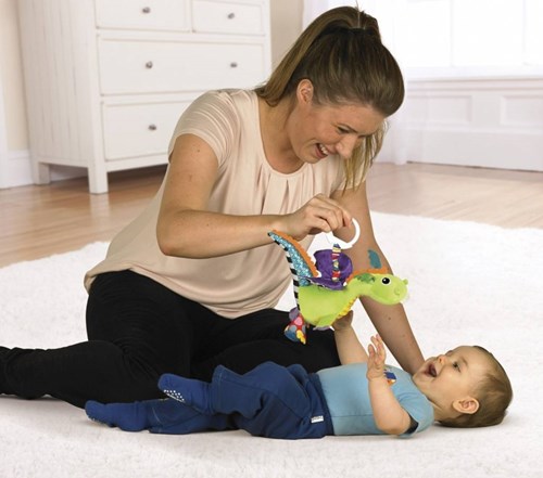 Lamaze peluche dragón muñeco bebé con clip - sensorial-2