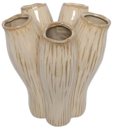 Countryfield jarrón Garber cerámica beige decoración 30cm alto