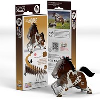 Eugy puzzle 3D caballo - kit de manualidades animal de cartón colorido-2